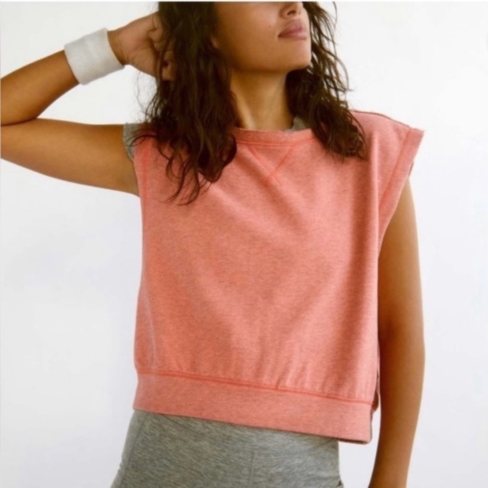 Free People Kick It Muscle Tank Coral